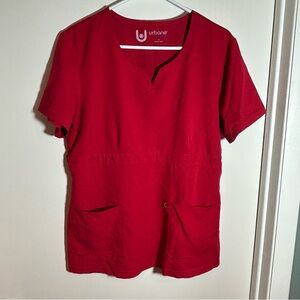 Urbane Ultimate red‎ short sleeve scrub top large